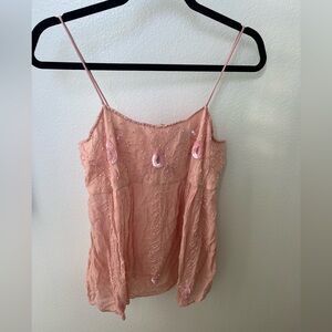Mandee Pink Embellished Camisole Top